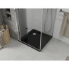 Mexen Lima folding shower cabin 90 x 90 cm, transparent, chrome + Flat shower tray, black - 856-090-090-01-00-4070