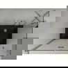 Mexen Lima faltbare Duschkabine 100 x 80 cm, transparent, Chrom + Flat Duschwanne, schwarz - 856-100-080-01-00-4070