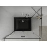 Mexen Lima kokkupandav dušinurk 100 x 80 cm, läbipaistev, kroom + must Flat dušialus - 856-100-080-01-00-4070