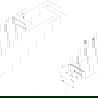 Mexen Exo dubbele openslaande douchedeuren 70 cm, transparant, chroom - 814-070-000-01-00