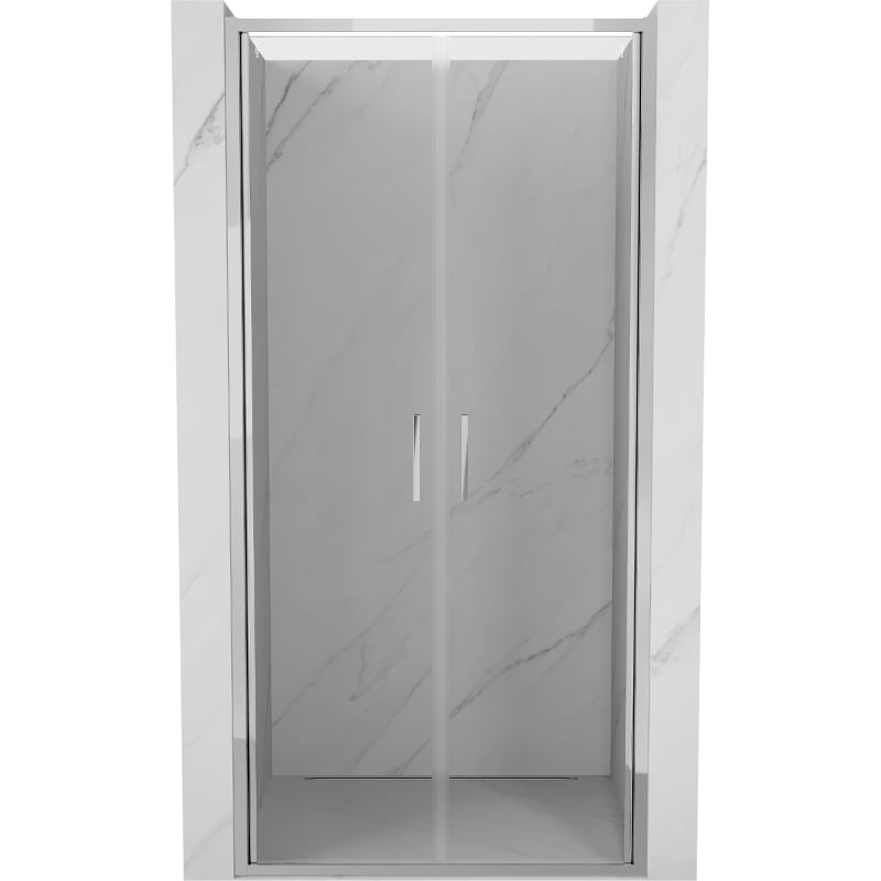 Mexen Exo drzwi prysznicowe podwójne uchylne 90 cm, transparent, chrom - 814-090-000-01-00