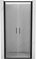 Mexen Exo-B Duo porte doccia doppie battenti 80 cm, trasparente, nero - 814-080-000-70-00
