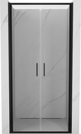Mexen Exo-B Duo puerta de ducha doble abatible de 90 cm, transparente, negra - 814-090-000-70-00