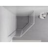 Mexen Exo vijfhoekige douchecabine scharnierend 80 x 80 cm, transparant, chroom - 812-080-080-01-00