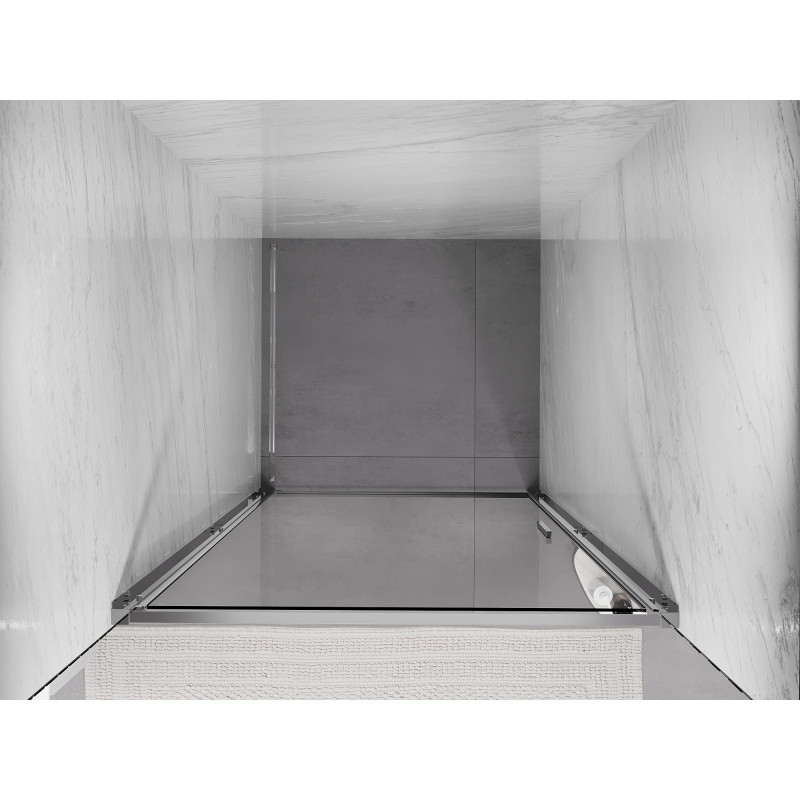 Mexen Exo-B puerta de ducha abatible de 80 cm, transparente, cromo - 817-080-000-01-00