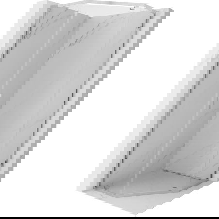 Mexen Exo cabine de duche pentagonal com porta de abrir 90 x 90 cm, transparente, cromada - 812-090-090-01-00