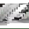 Mexen Exo vijfhoekige draaideur douchecabine 90 x 90 cm, transparant, chroom - 812-090-090-01-00