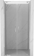 Mexen Exo-BR Duo Dubultās dušas durvis ar eņģēm, 90 cm, caurspīdīgas, hroms - 8182-090-000-01-00