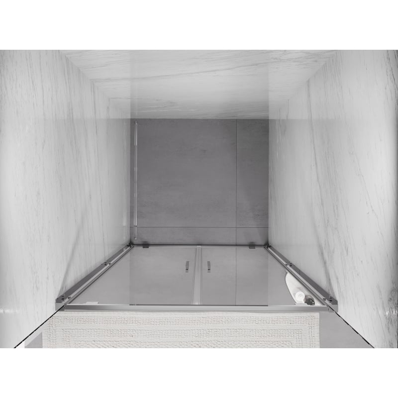 Mexen Exo-BR Duo Doppelflügeltür Duschtür 100 cm, transparent, Chrom - 8182-100-000-01-00