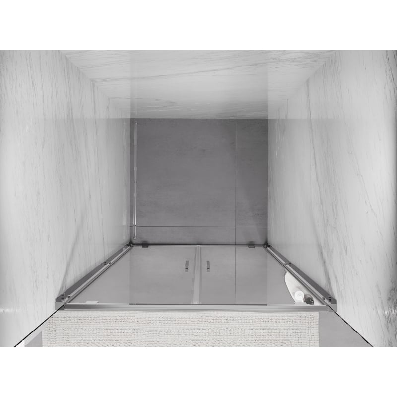 Mexen Exo drzwi prysznicowe podwójne uchylne 100 cm, transparent, chrom - 8182-100-000-01-00