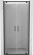 Mexen Exo-BR Duo dubbla duschdörrar, 80 cm, transparens, svart - 8182-080-000-70-00