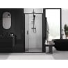 Mexen Exo folding shower door 85 cm, transparent, black - 816-085-000-70-00