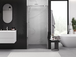 Mexen Exo-B porta doccia battente 85 cm, trasparente, cromo - 817-085-000-01-00