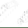 Mexen Exo douchedeur scharnierend 60 cm, transparant, zwart - 817-060-000-70-00