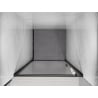 Mexen Exo Duschabtrennung schwenkbar 70 cm, transparent, schwarz - 817-070-000-70-00