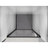 Mexen Exo-B drzwi prysznicowe uchylne 80 cm, transparent, czarne - 817-080-000-70-00