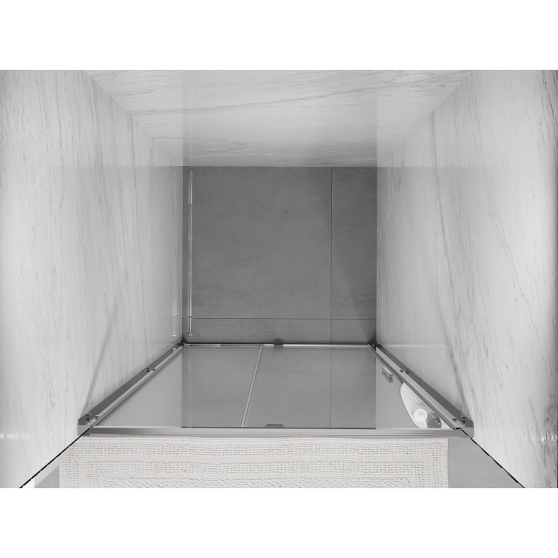 Mexen Exo-R puerta de ducha abatible 90 cm, transparente, cromo - 819-090-000-01-00