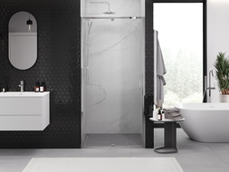 Mexen Exo douchedeuren zwenkbaar 115 cm, transparant, chroom - 819-115-000-01-00