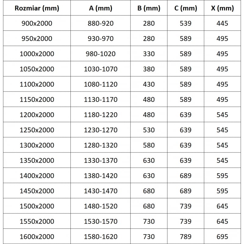 Mexen Exo suihkuovi kääntyvä 115 cm, läpinäkyvä, kromi - 819-115-000-01-00