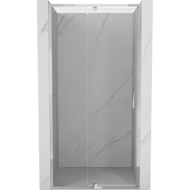 Mexen Exo Duschabtrennung mit Drehtür 125 cm, transparent, Chrom - 819-125-000-01-00