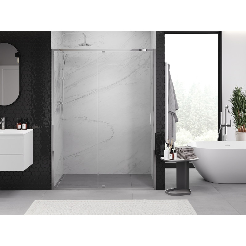 Mexen Exo-R drzwi prysznicowe uchylne 140 cm, transparent, chrom - 819-140-000-01-00