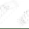 Mexen Exo draaide douchedeur 140 cm, transparant, chroom - 819-140-000-01-00