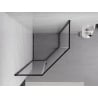 Mexen Exo-R cabina doccia pentagonale con porta battente 90 x 90 cm, trasparente, nera - 812-090-090-70-00