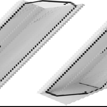 Mexen Exo vijfhoekige douchecabine met draaideur 100 x 100 cm, transparant, zwart - 812-100-100-70-00