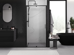 Mexen Exo draaideur douchedeur 115 cm, transparant, zwart - 819-115-000-70-00