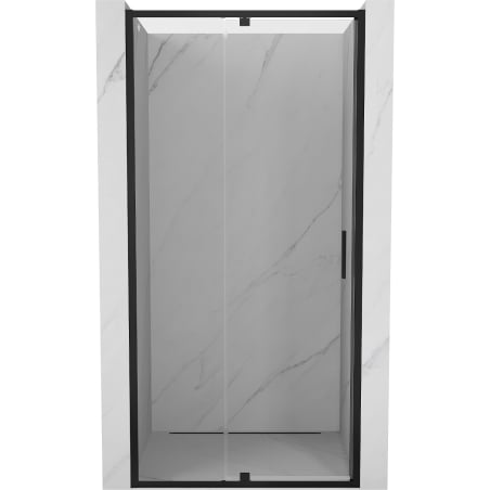 Mexen Exo Duschtür, schwenkbar, 115 cm, transparent, schwarz - 819-115-000-70-00