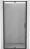 Mexen Exo-R drzwi prysznicowe uchylne 125 cm, transparent, czarne - 819-125-000-70-00