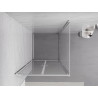 Mexen Exo-B Duo cabina de ducha abatible 70 x 70 cm, transparente, cromo - 814-070-070-01-00