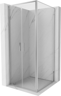 Mexen Exo-B Duo svängbar duschkabin 70 x 70 cm, transparent, krom - 814-070-070-01-00