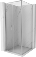Mexen Exo nagibna pršna kabina 70 x 70 cm, prozorna, krom - 814-070-070-01-00