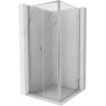 Mexen Exo-B Duo cabina de ducha abatible 80 x 80 cm, transparente, cromo - 814-080-080-01-00