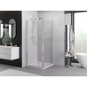 Mexen Exo-B Duo cabina de ducha abatible 80 x 80 cm, transparente, cromo - 814-080-080-01-00
