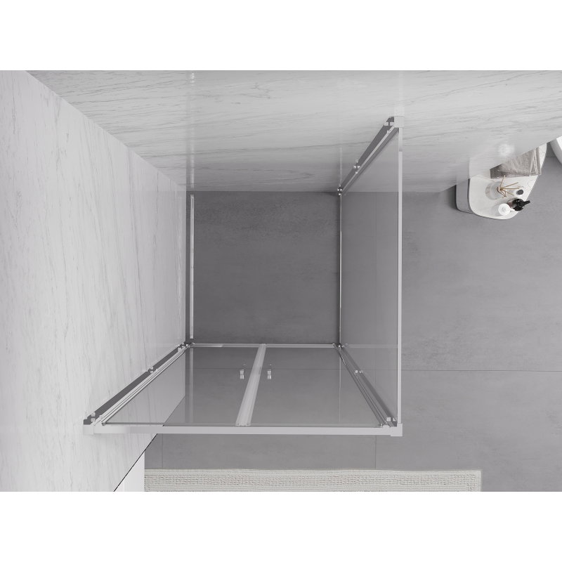 Mexen Exo pivot shower enclosure 80 x 80 cm, transparent, chrome - 814-080-080-01-00