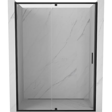 Mexen Exo drzwi prysznicowe uchylne 130 cm, transparent, czarne - 819-130-000-70-00