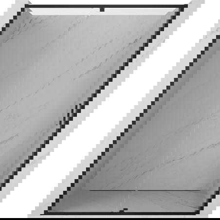 Mexen Exo opklappbar Duschdier 130 cm, transparent, schwaarz - 819-130-000-70-00