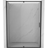 Mexen Exo-R drzwi prysznicowe uchylne 155 cm, transparent, czarne - 819-155-000-70-00