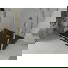 Mexen Lima opvouwbare douchecabine 80 x 100 cm, transparant, goud + Flat douchebak, zwart - 856-080-100-50-00-4070G