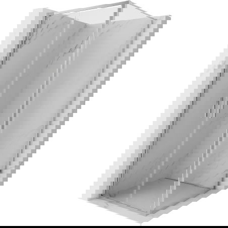 Mexen Exo cabina doccia a battente 90 x 90 cm, trasparente, cromo - 814-090-090-01-00