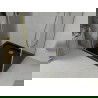 Mexen Lima opvouwbare douchecabine 80 x 100 cm, transparant, goud + Flat douchebak, zwart - 856-080-100-50-00-4070G