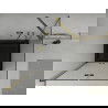Mexen Lima faltbare Duschkabine 80 x 80 cm, transparent, gold + Flat-Duschwanne, schwarz - 856-080-080-50-00-4070G