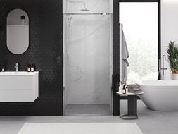 Mexen Exo puerta de ducha corredera 110 cm, transparente, cromo - 8151-110-000-01-00