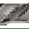 Mexen Lima douchecabine inklapbaar 80 x 80 cm, transparant, goud + Flat douchebak, zwart - 856-080-080-50-00-4070G