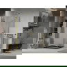 Mexen Lima faltbare Duschkabine 80 x 80 cm, transparent, gold + Flat-Duschwanne, schwarz - 856-080-080-50-00-4070G