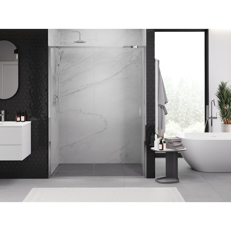 Mexen Exo drzwi prysznicowe rozsuwane 160 cm, transparent, chrom - 8151-160-000-01-00