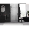 Mexen Exo-S puerta de ducha corredera de 100 cm, transparente, negra - 8151-100-000-70-00