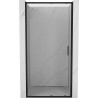 Mexen Exo-S drsna pršna vrata 110 cm, prozorna, črna - 8151-110-000-70-00